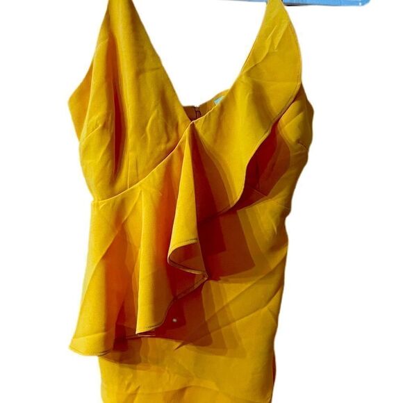 ❣️5/$50 NWT Justfab Golden Yellow Ruffle Cami - Picture 2 of 4